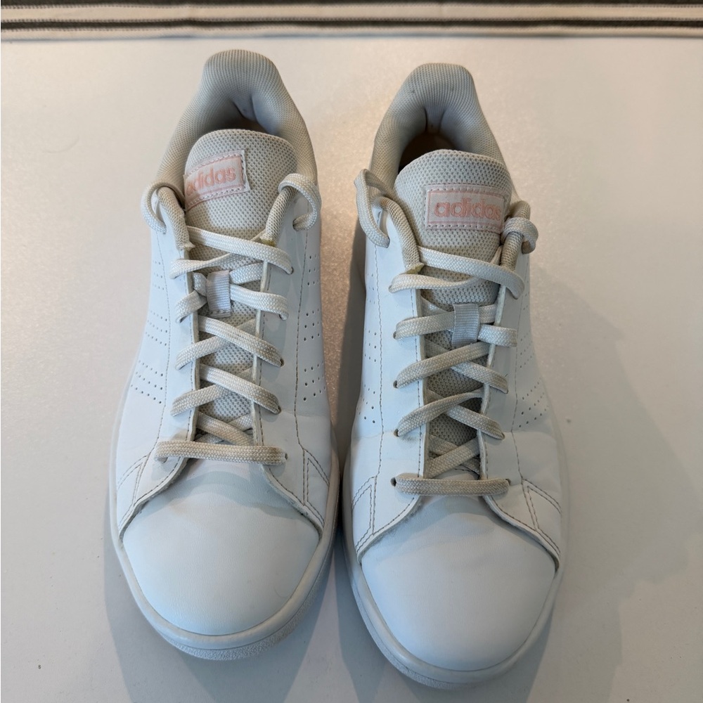 Adidas Cream and White Casual Sneakers
